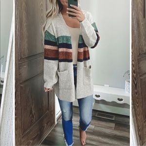 Color block cardigan
